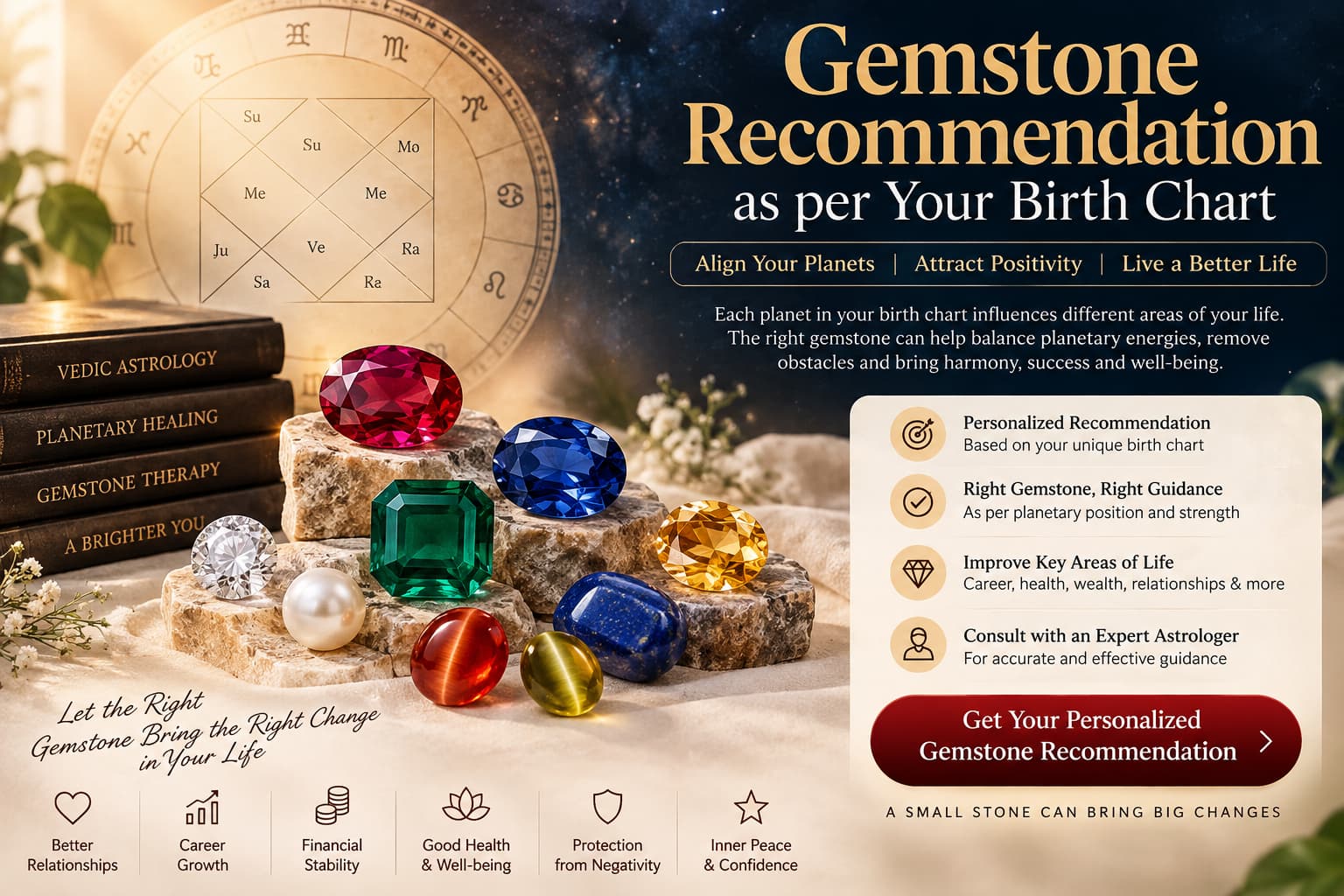 Gemstone as per birth chart